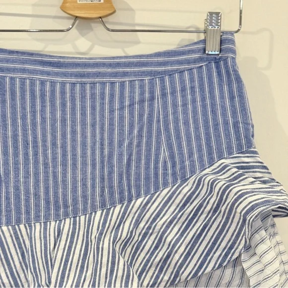 Urban Outfitters Blue Striped Laura Tiered Ruffle Midi Skirt, Size M, 100%Cotton - Picture 4 of 10